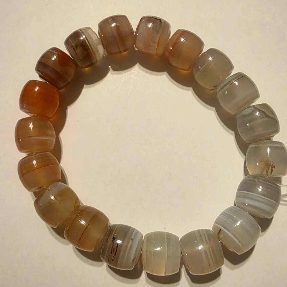 Botswana Agate Beaded Bracelet